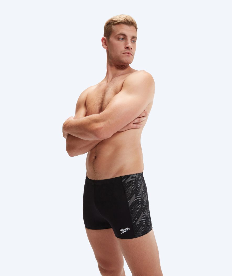 Speedo Trunks für Herren - Hyperboom Panel - Schwarz/weiss