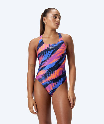 Speedo Badeanzug für Damen - Allover Digital Powerback - Blau/orange