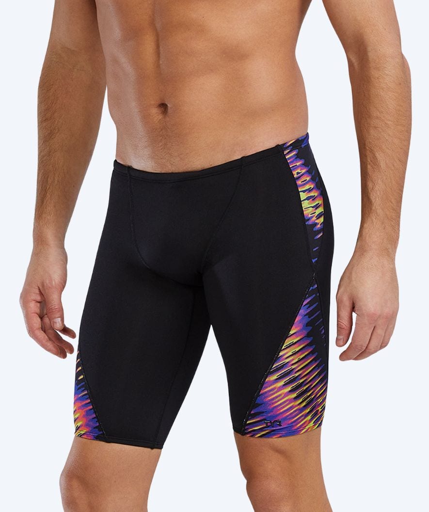 TYR lange Badehose für Herren - Evolved Blade Splice - Schwarz/mehrfarbig