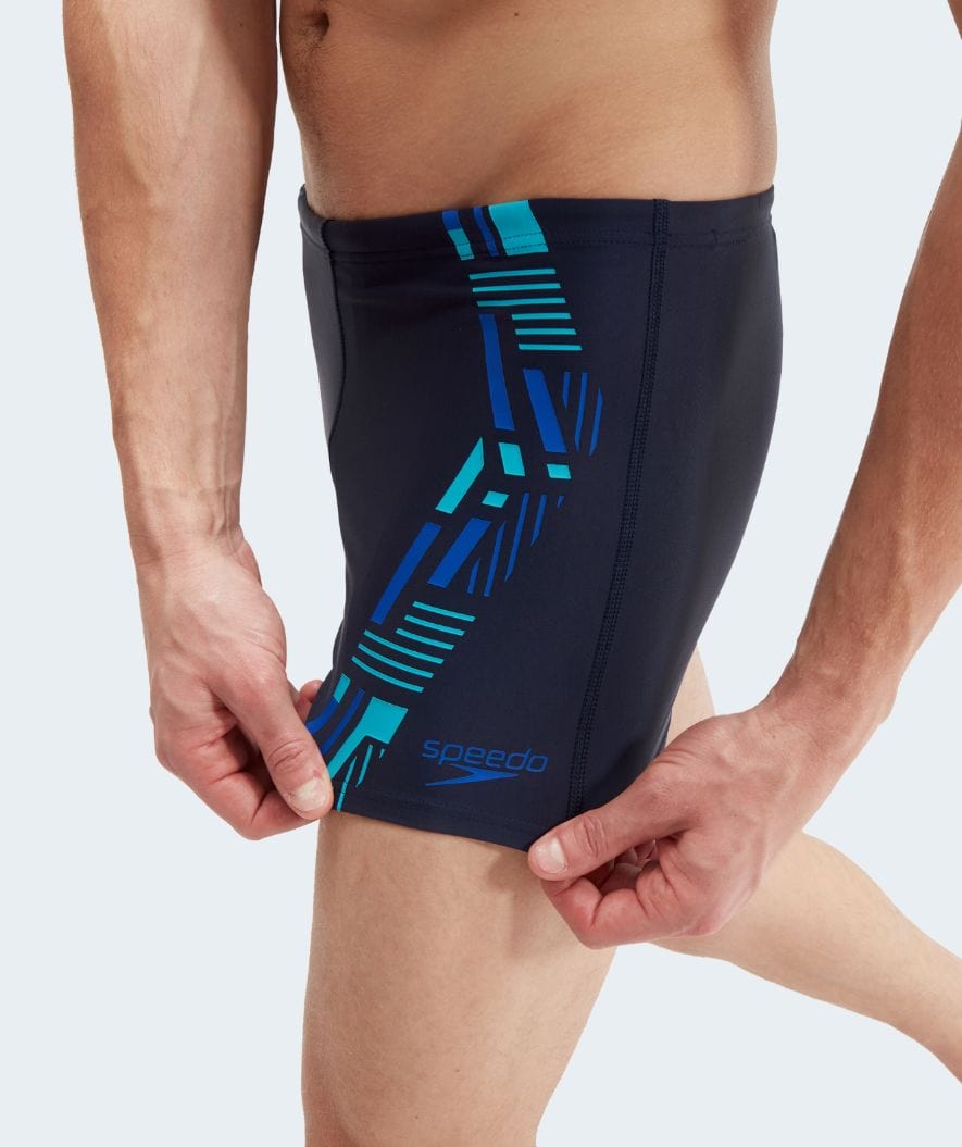 Speedo Aquashorts für Herren - Tech Print - Dunkelblau