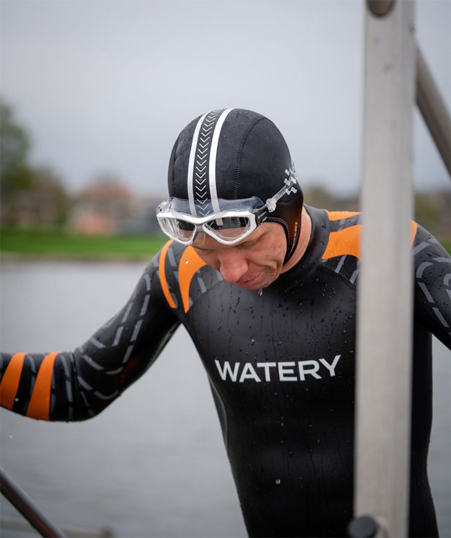 Watery Schwimmmaske für Erwachsene - Mantis - Weiss/Grau