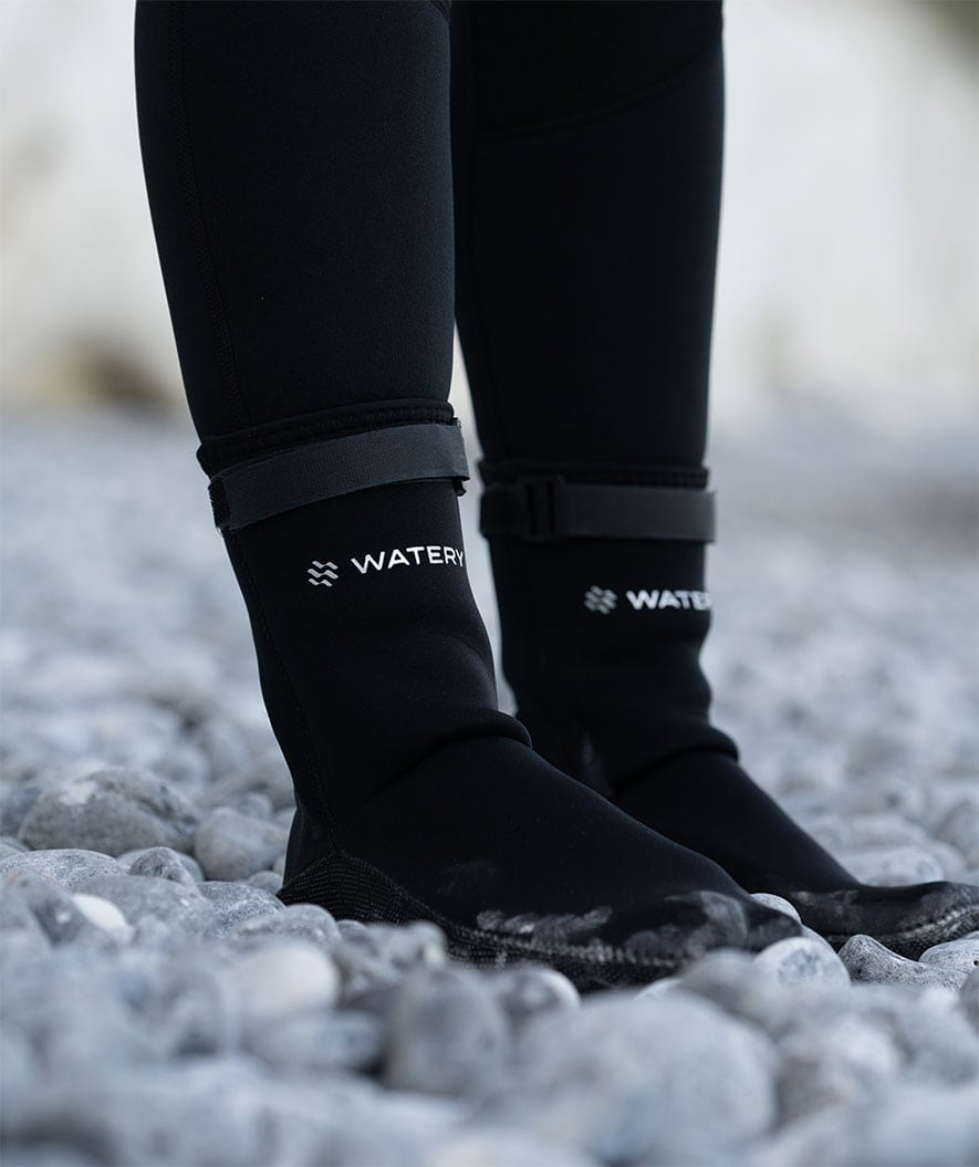 Watery Neoprensocken für Freiwasser - Reptile (3 mm) - Schwarz