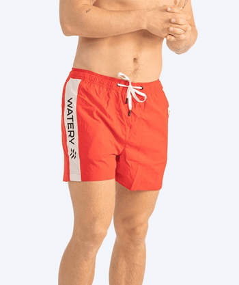 Watery Badeshorts für Herren - Signature Eco - Rot