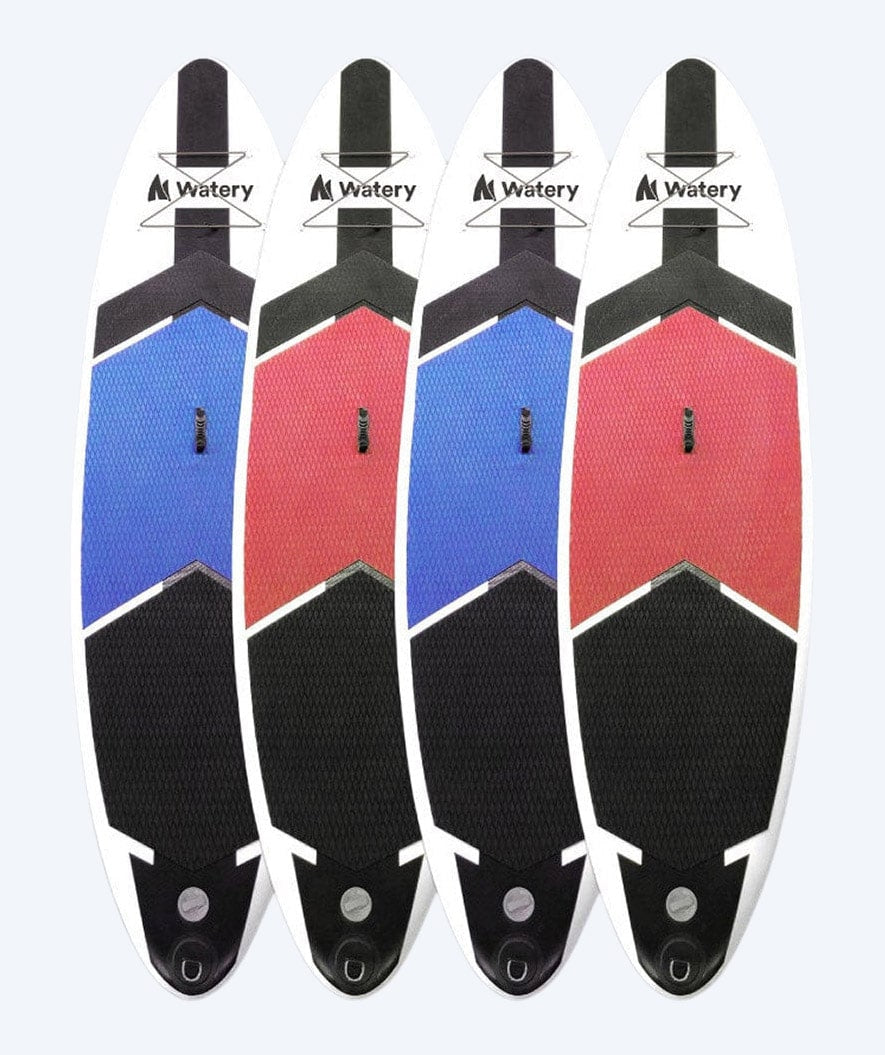 Paketangebot: 4x Watery Global Aufblasbares SUP PaddleBoard 10'6 - Rot/blau