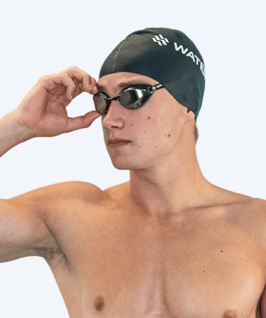 Watery Elite Schwimmbrille - Poseidon Ultra Mirror - Schwarz/silber