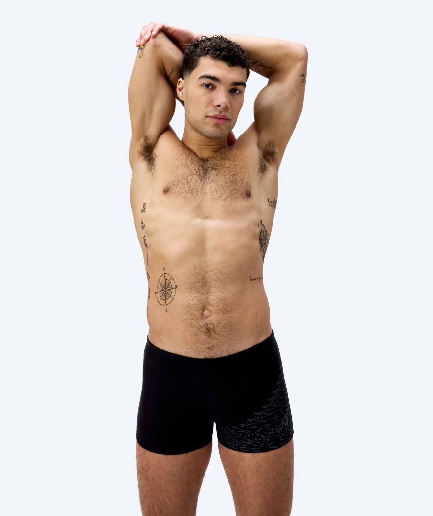 Speedo Aquashorts für Herren - Medley Logo - Schwarz/dunkelgrau