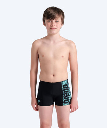 Arena quadratische Badehose für Jungen - Shaking - Schwarz/weiß