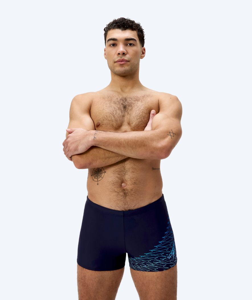 Speedo Aquashorts für Herren - Medley Logo - Donkerblau/hellblau