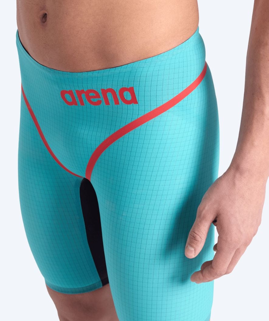 Arena Wettkampf Badehose für Herren - Carbon Core FX - Türkis/rot