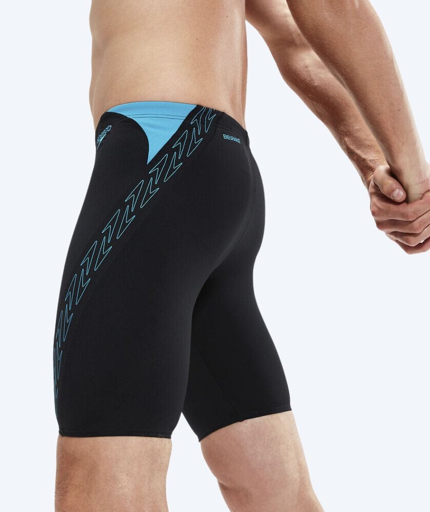 Speedo lange Badehose für Herren - Hyperboom Splice - Schwarz/blau