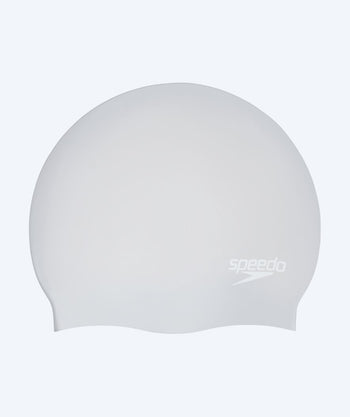 Speedo Badekappe für langes Haar - Silber/Weiss