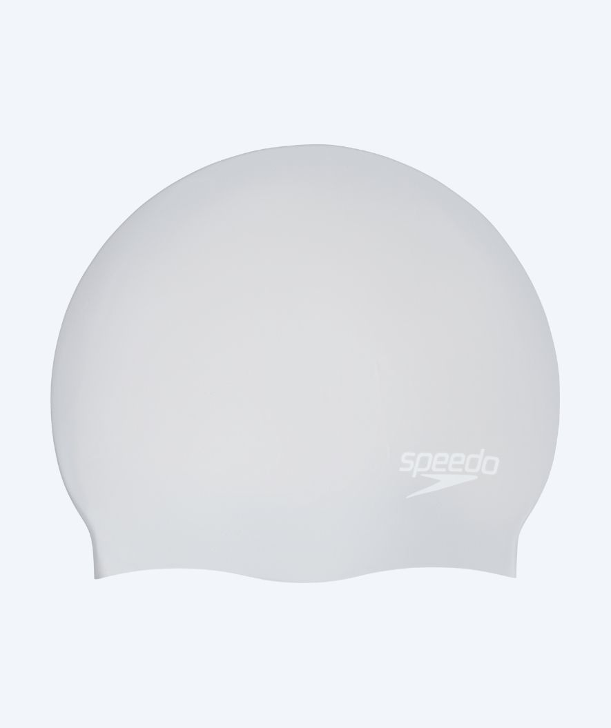 Speedo Badekappe für langes Haar - Silber/Weiss