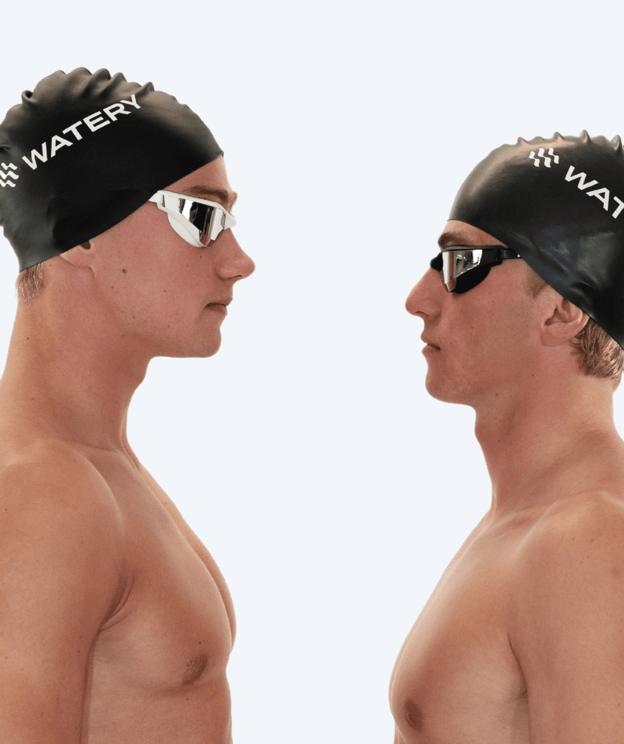 Watery Schwimmbrille - Instinct Ultra Mirror - Weiß/blau