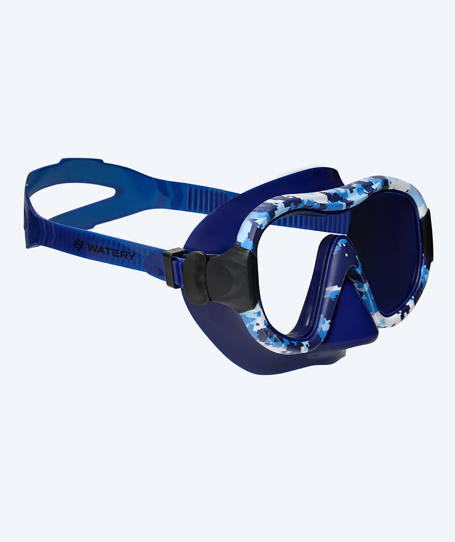 Watery Tauchmaske für Erwachsene (ab 12 Jahre) - Rudder Camo - Dunkelblau