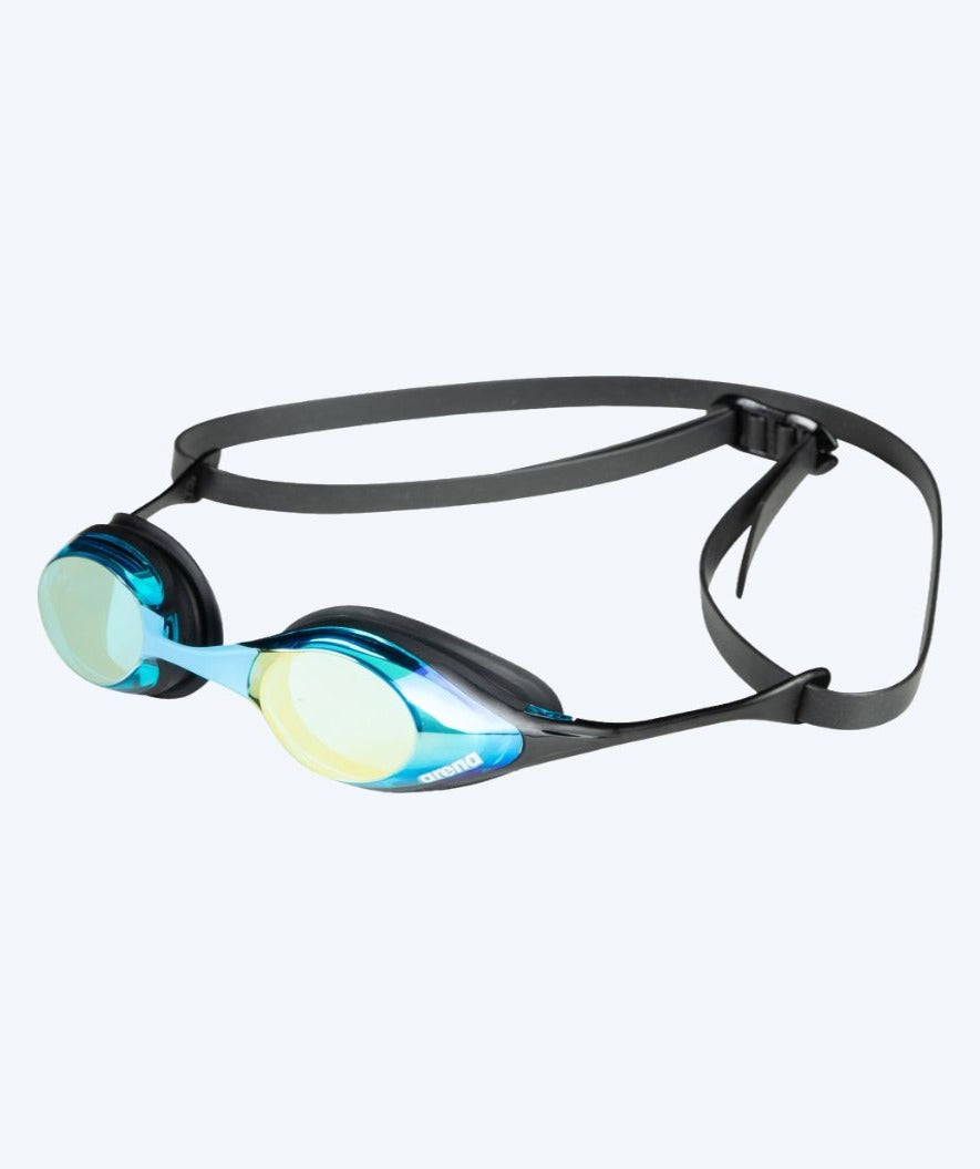 Arena Schwimmbrille - Cobra SWIPE Mirror - Schwarz/aqua