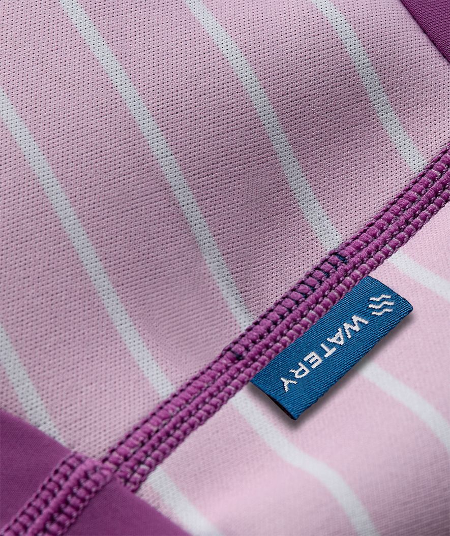 Watery Badehose für Kinder - Neopren Schwimmwindel - Purple Stripes