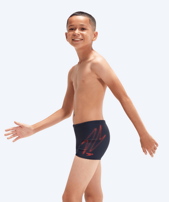 Speedo Aquashorts für Jungen - Hyperboom Placement - Blau/rot