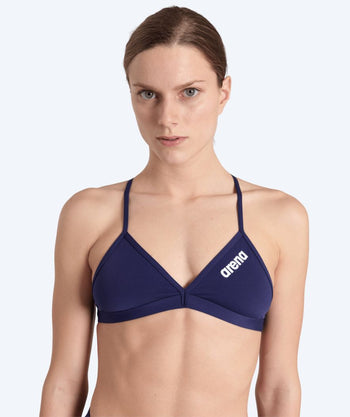 Arena Bikini Oberteil für Damen - Solid Tie Back - Dunkelblau