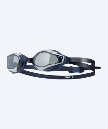 TYR Schwimmbrille - Stealth X - Dunkelblau (Smoke Scheiben)