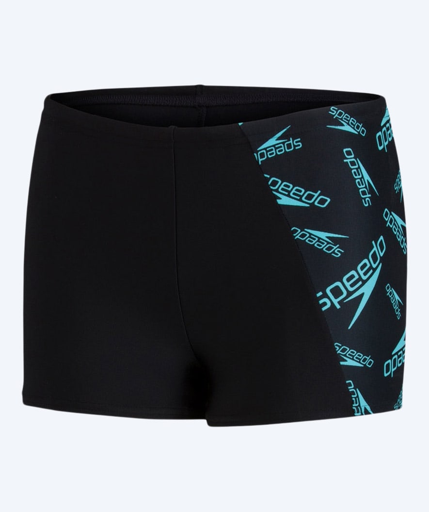 Speedo Aqua Shorts für Jungen - Boom Logo Allover Panel - Schwarz/Blau
