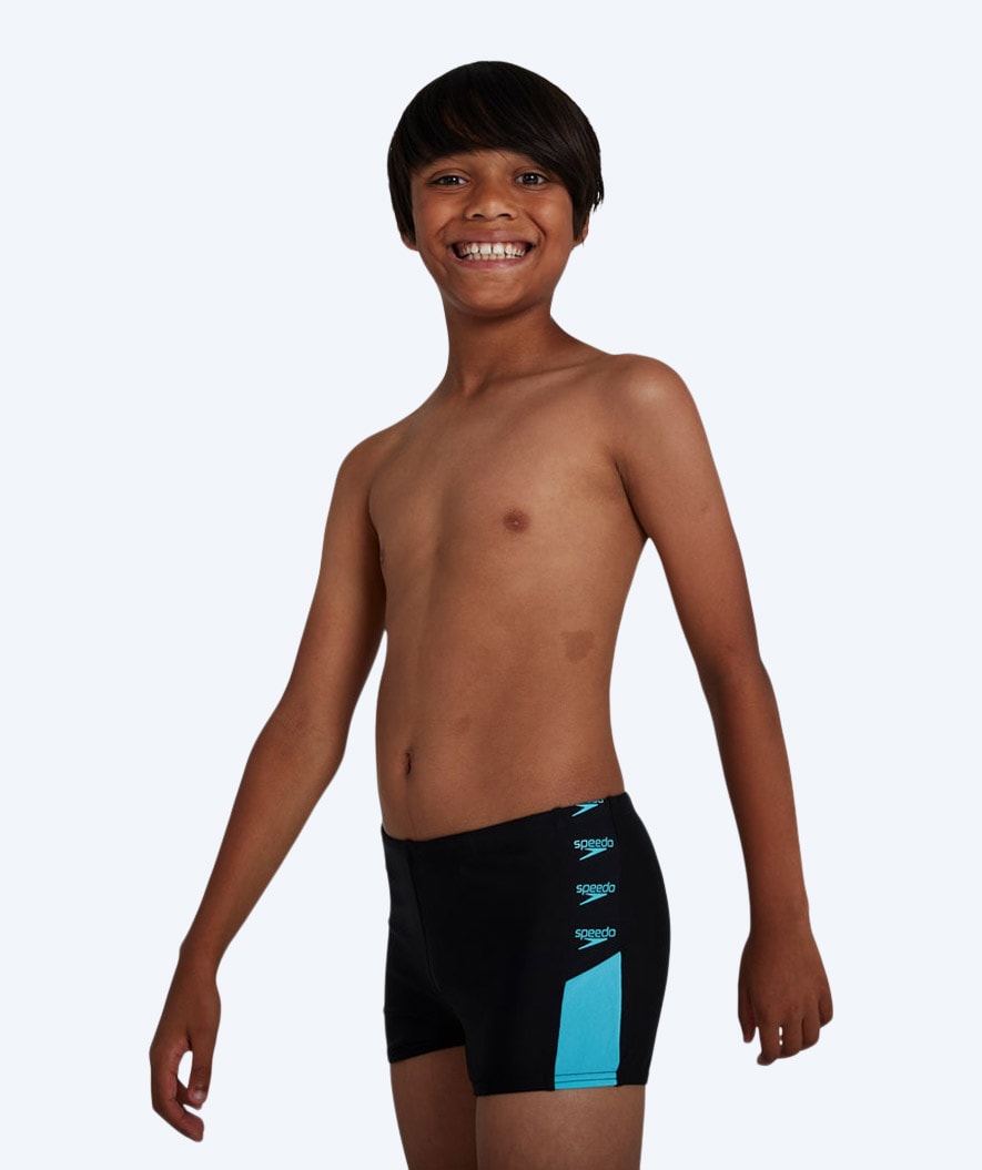 Speedo Aquashorts für Jungen - Boom Logo Splice - Schwarz/adriat