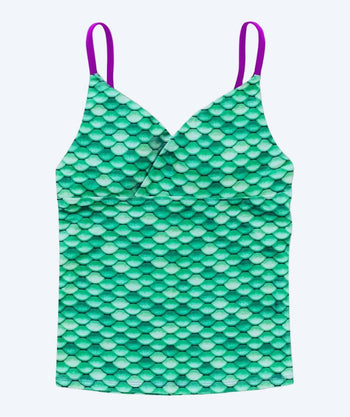 Fin Fun Tankini Top für Mädchen - Celtic Green