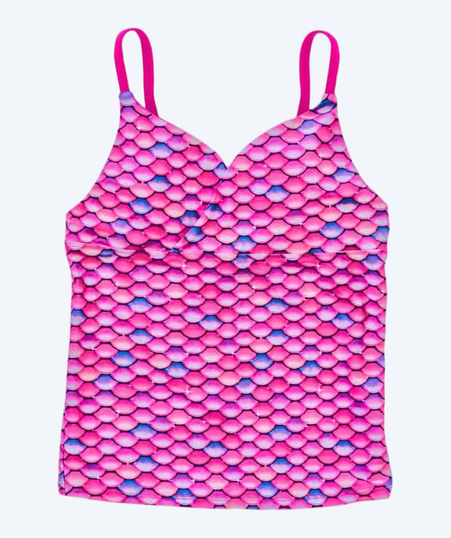 Fin Fun Tankini Top für Mädchen - Malibu Pink