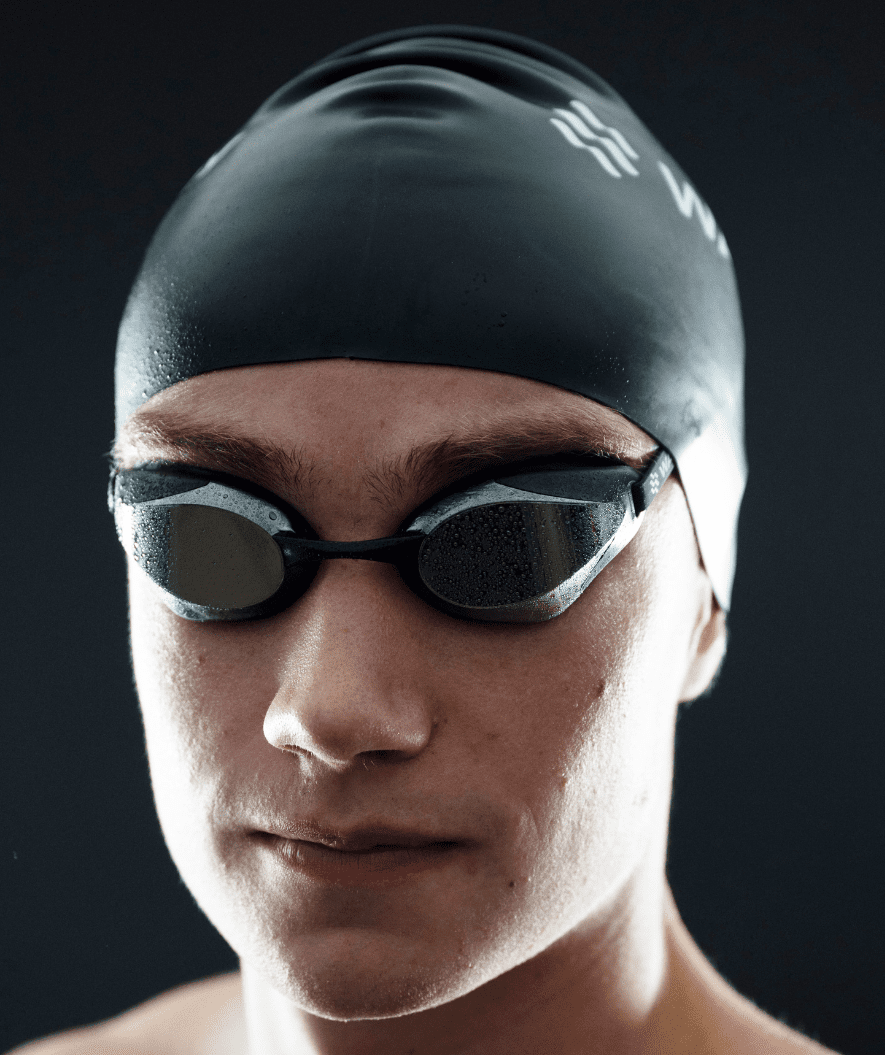 Watery Elite Schwimmbrille - Poseidon Ultra Mirror - Schwarz/silber