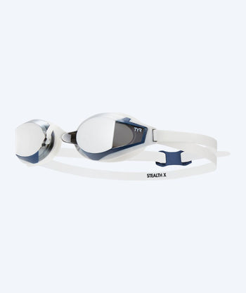TYR Schwimmbrille - Stealth X Mirrored - Weiß/silber
