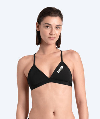 Arena Bikini Oberteil für Damen - Solid Tie Back - Schwarz