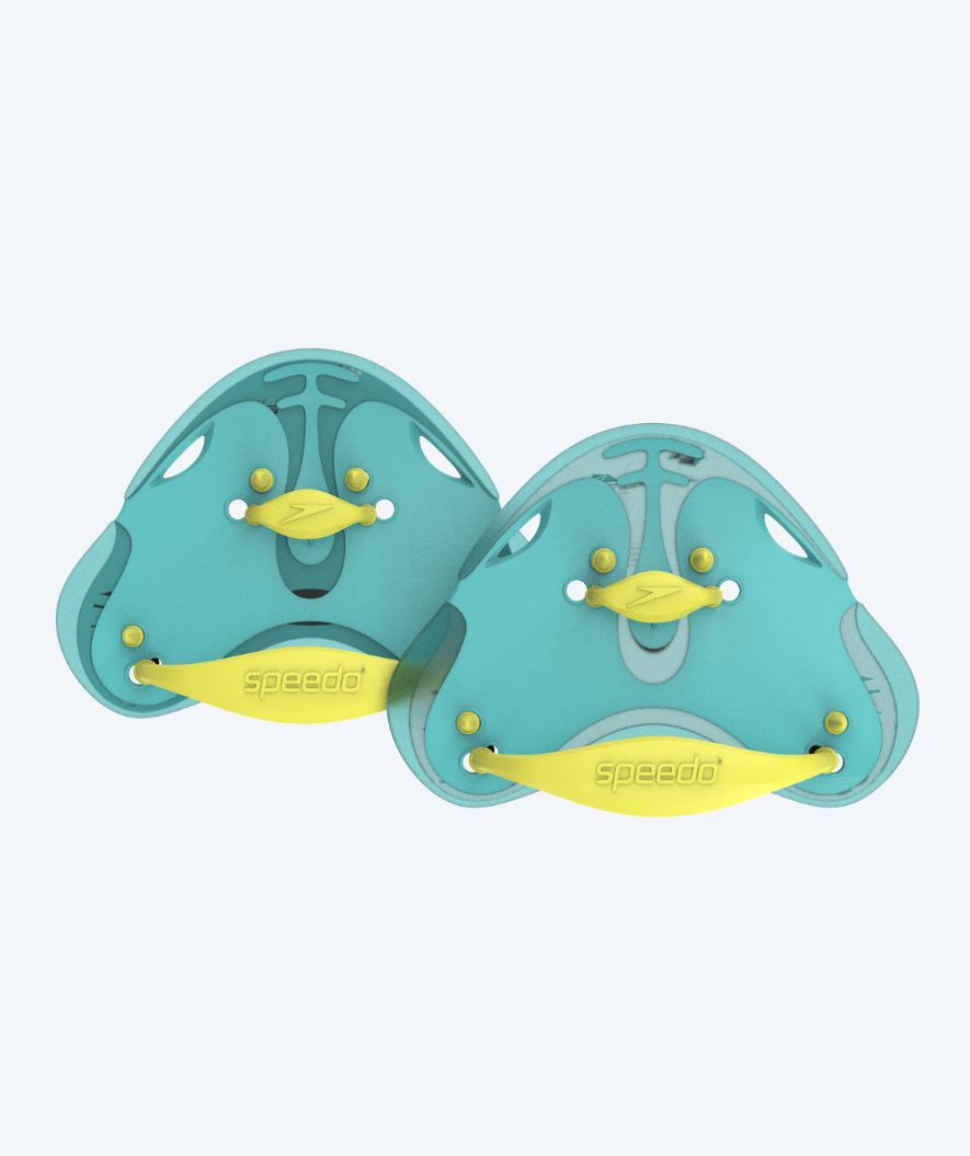 Speedo Finger Paddles - Türkis/gelb