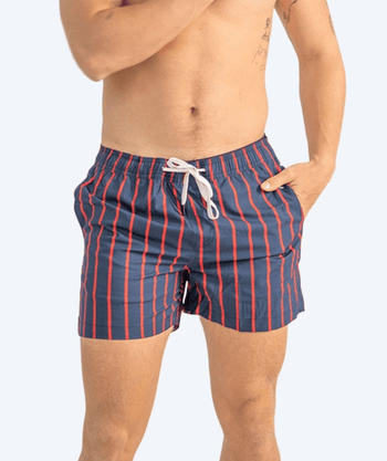 Watery Badeshorts für Herren - Marilla Eco - Dunkelblau/rot