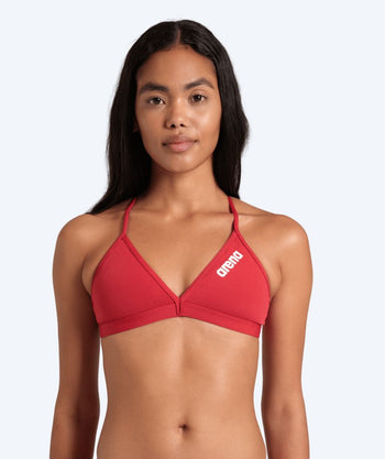 Arena Bikini Oberteil für Damen - Solid Tie Back - Rot