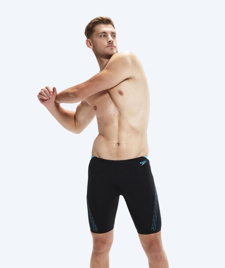 Speedo lange Badehose für Herren - Hyperboom Splice - Schwarz/blau