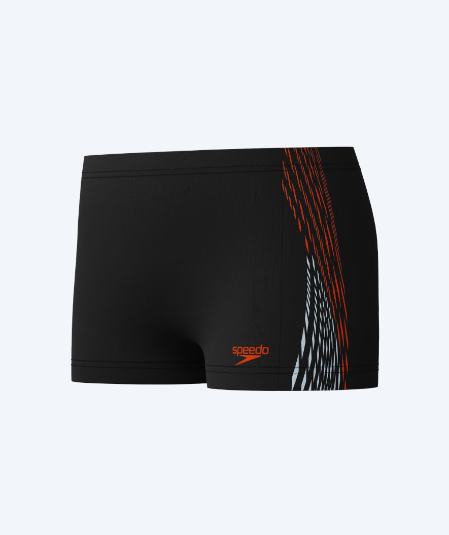 Speedo Aquashorts für Jungen - Plastisol Placement - Schwarz/Rot