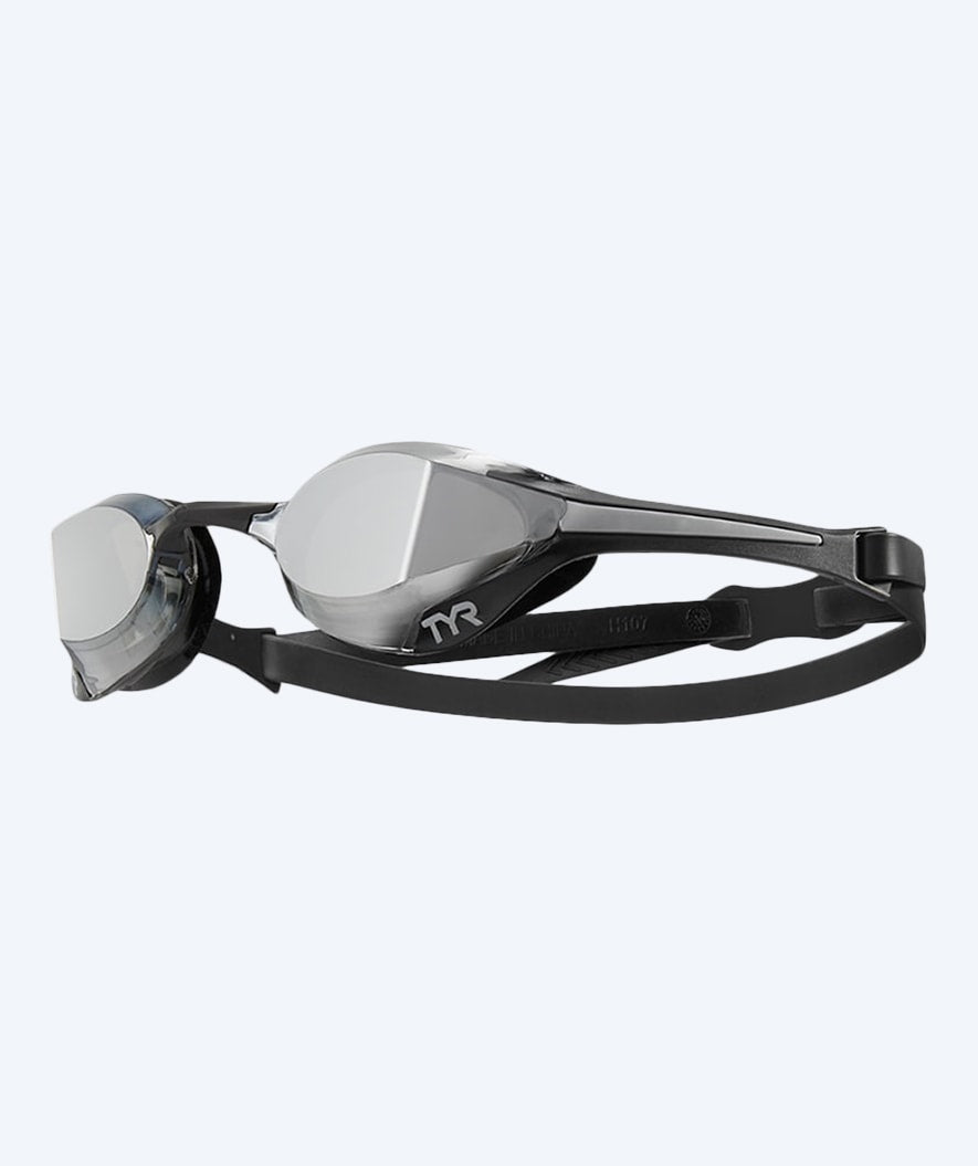 TYR Elite Schwimmbrille - Tracer-X Elite Mirrored - Schwarz/silber