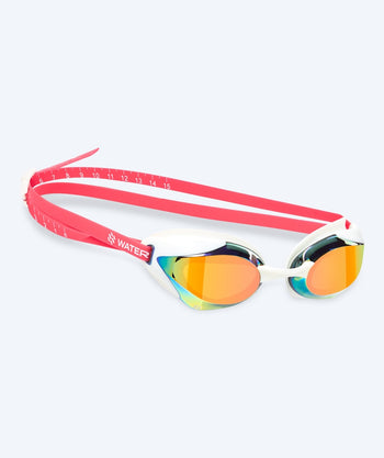 Watery Elite Schwimmbrille - Poseidon Ultra Mirror - Pink/gold