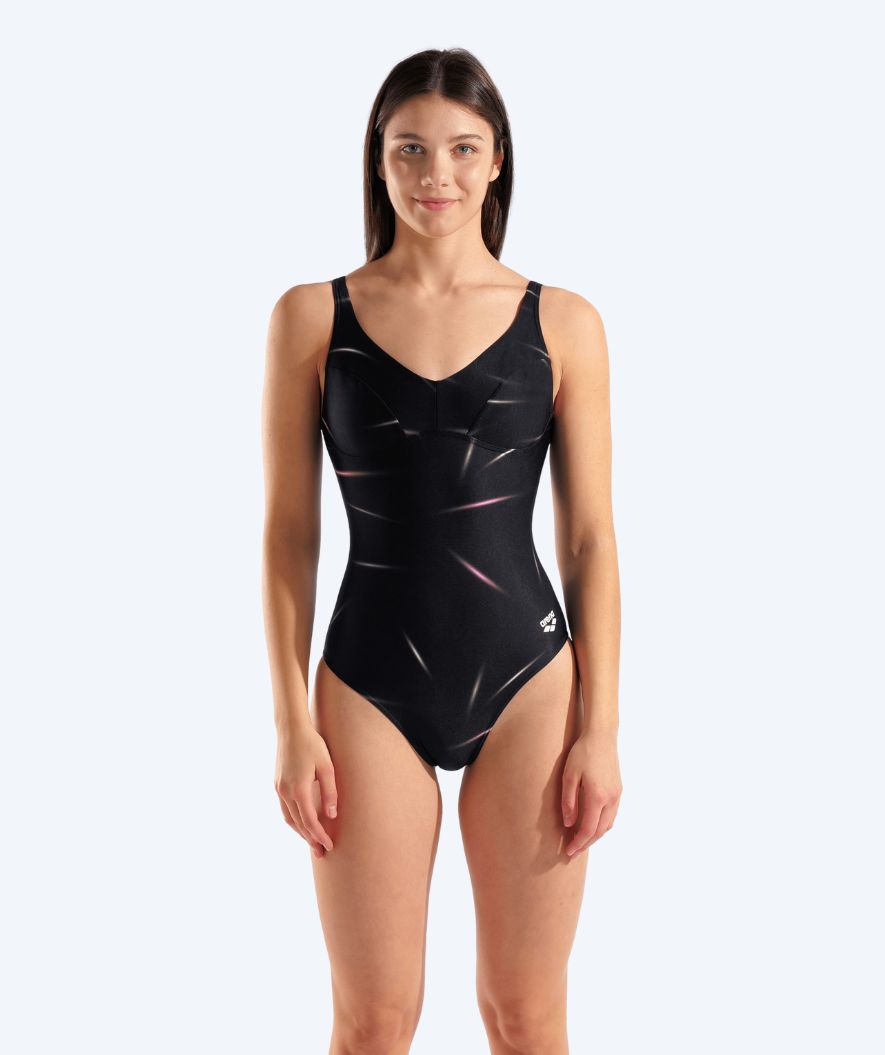 Arena Badeanzug für Damen - Stars Rain - Schwarz/Mehrfarbig