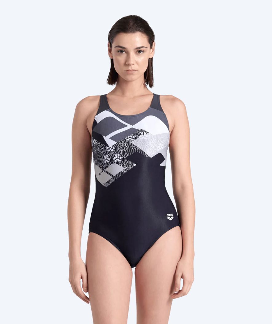 Arena Badeanzug für Damen - Control Pro Kikko - Schwarz/Grau