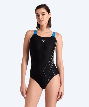 Arena Badeanzug für Damen - Swim Pro Back Dive - Schwarz/Lila