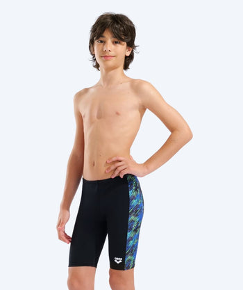 Arena lange Badehose für Jungen - Draft - Schwarz/Blau