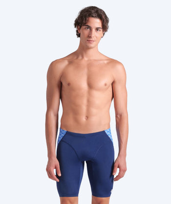 Arena lange Badehose für Männer - Monogram - Dunkelblau/blau