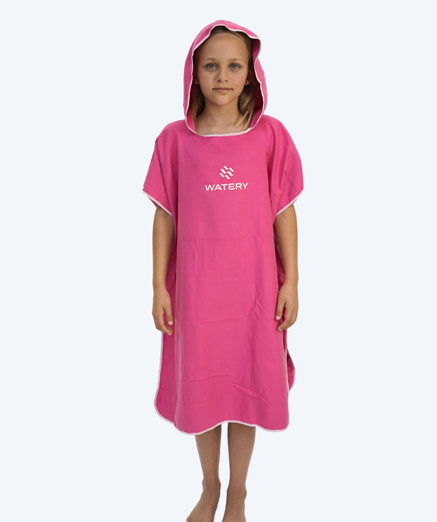Watery Badeponcho für Junior - Mikrofaser - Rosa