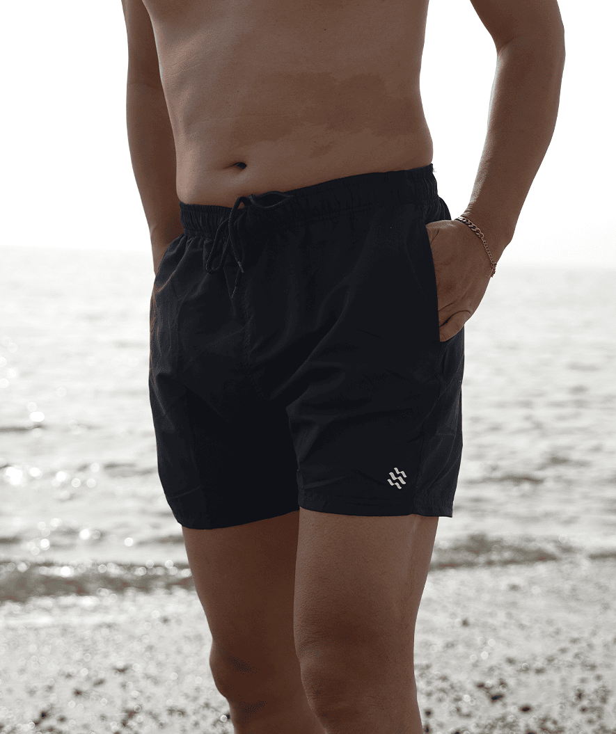 Watery Badeshorts für Jungen - Waverly - Schwarz