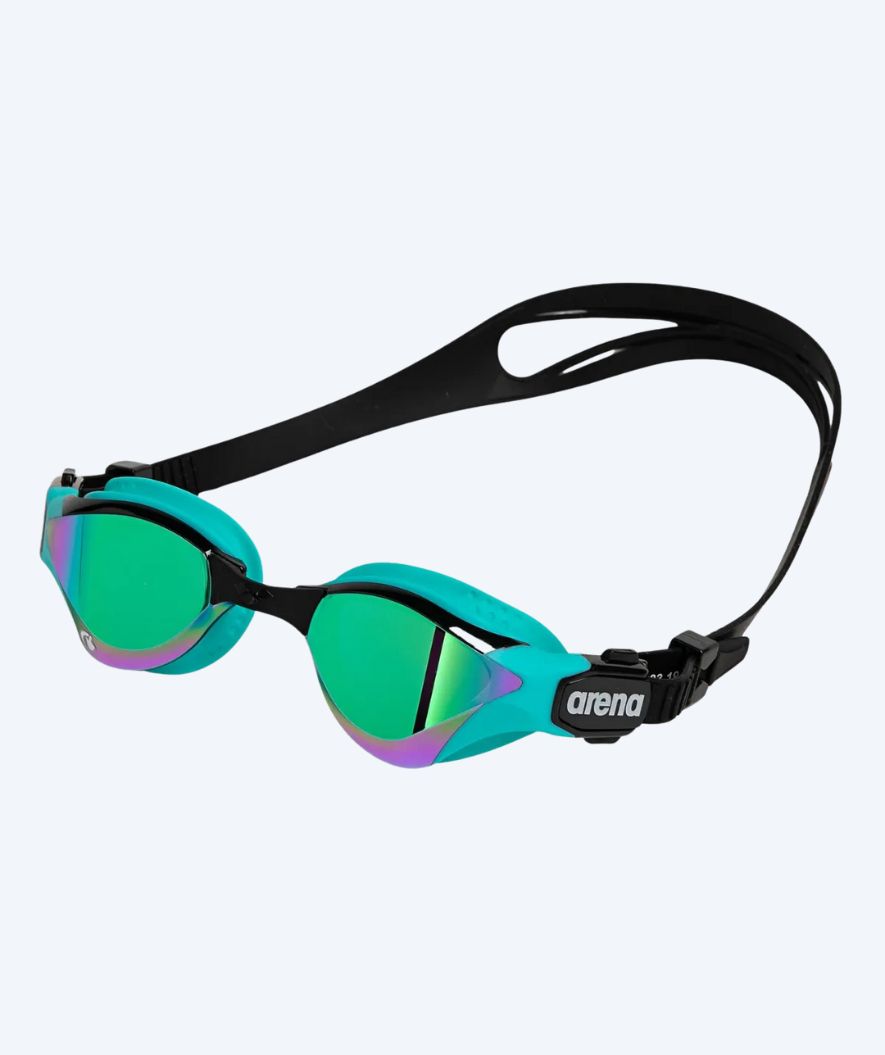 Arena Schwimmbrille - Cobra Tri SWIPE - Schwarz/Türkis (Mirror Scheiben)