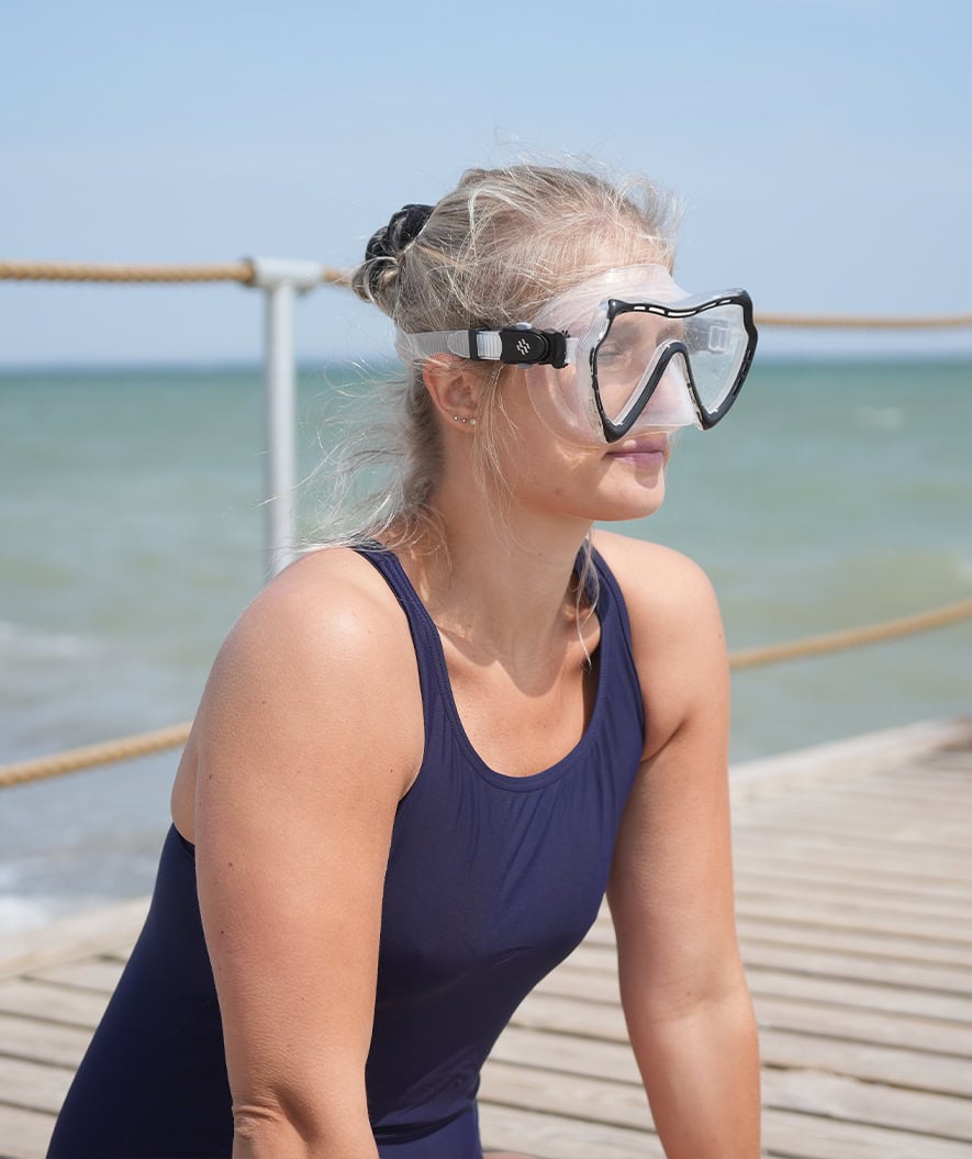 Watery Tauchmaske für Erwachsene (Ab 15 Jahren) - Nebula - Schwarz