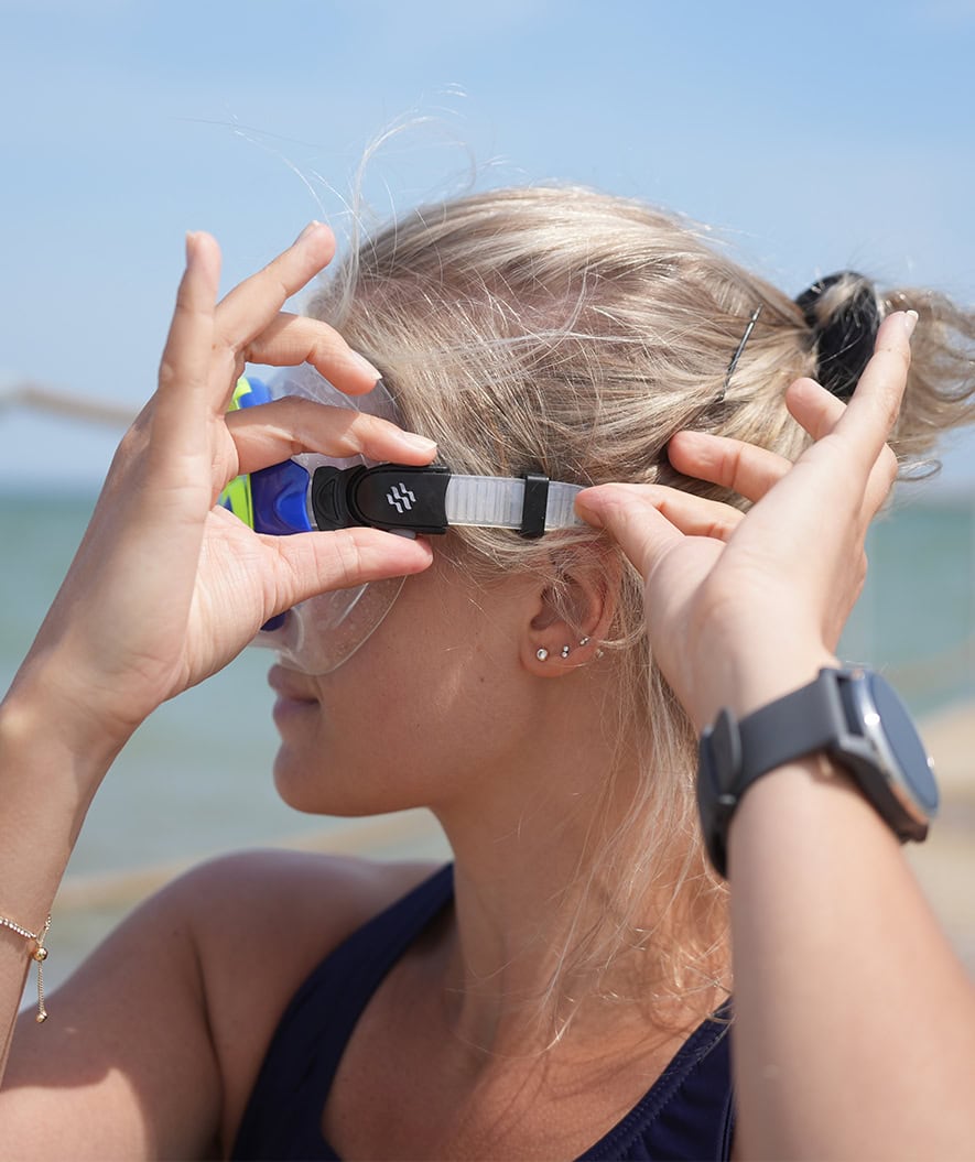 Watery Combo Schnorchelset für Erwachsene (Ab 15 Jahren) - Leach - Blau/gelb