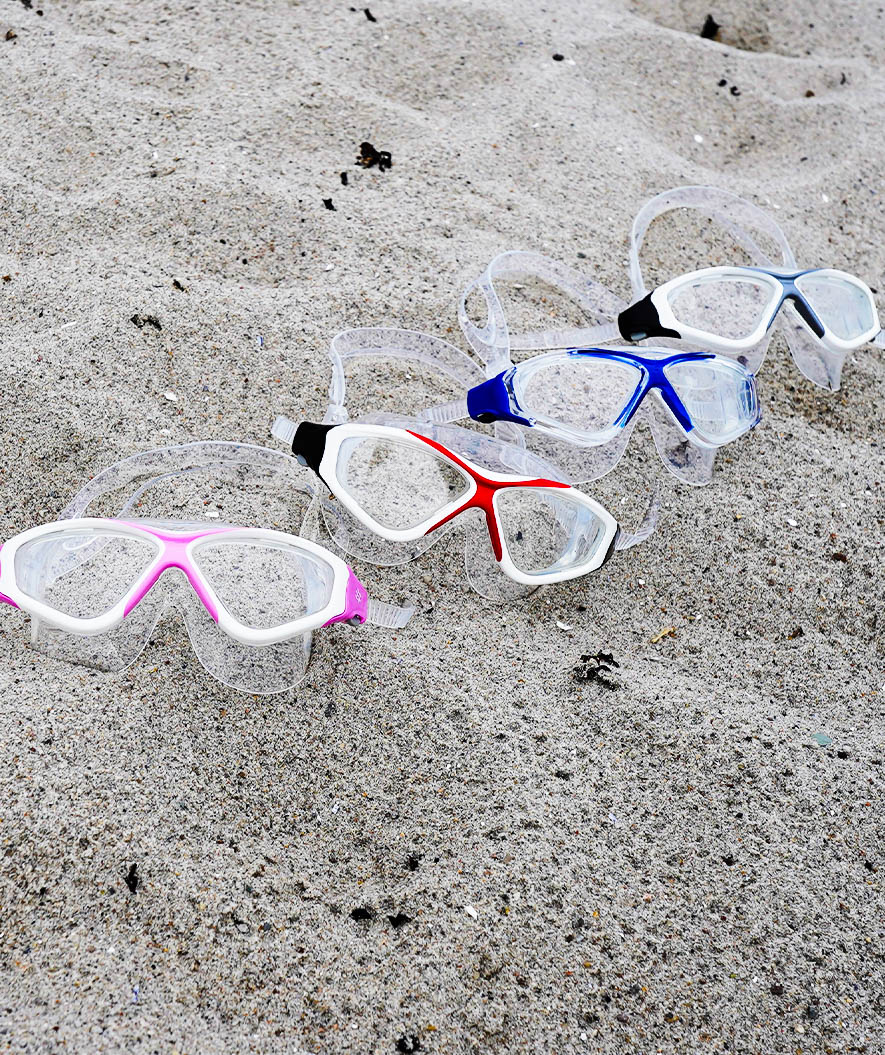 Watery Schwimmmaske für Erwachsene - Mantis - Weiss/Grau
