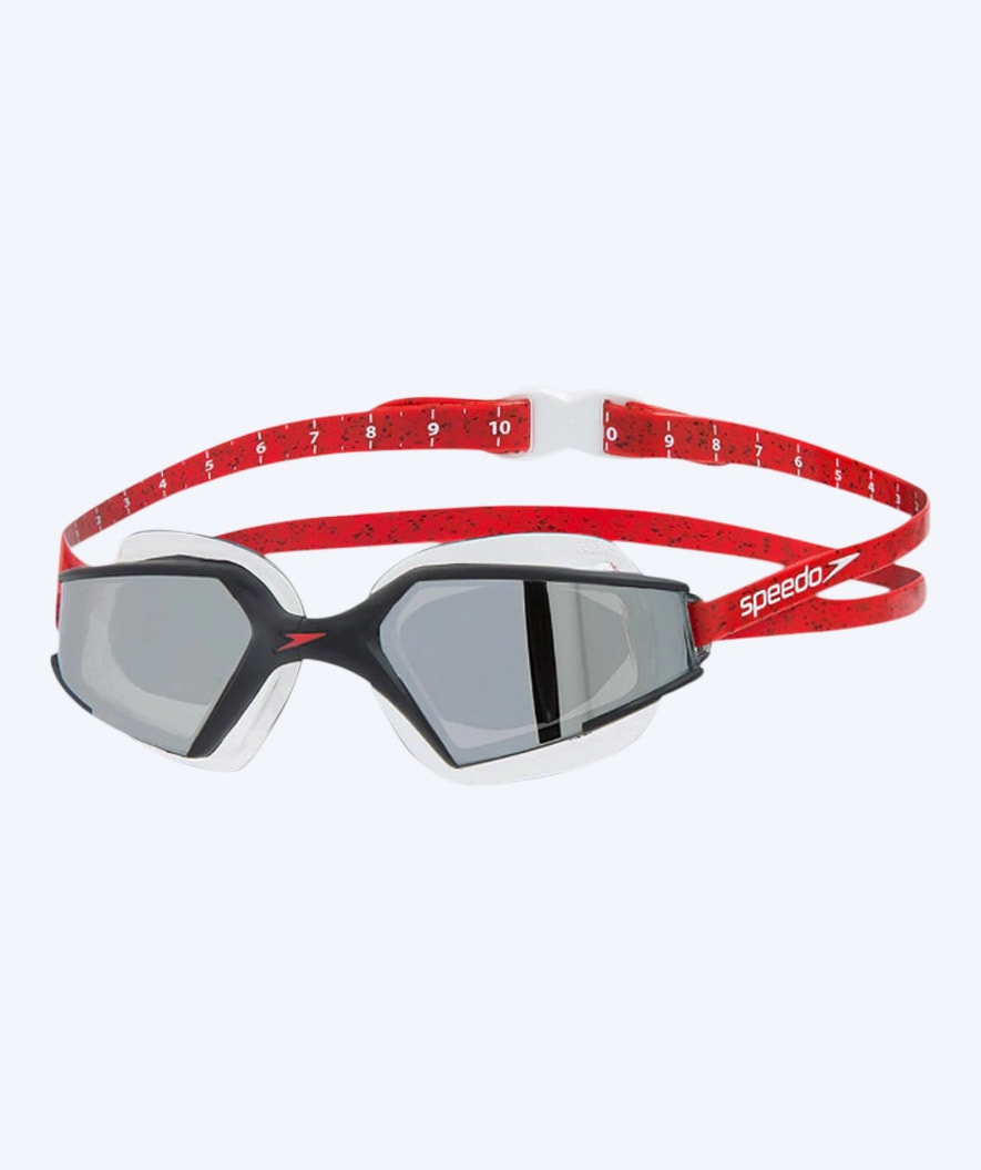 Speedo Freiwasser Schwimmbrille - Aquapulse Max 2 Mirror - Schwarz/rot