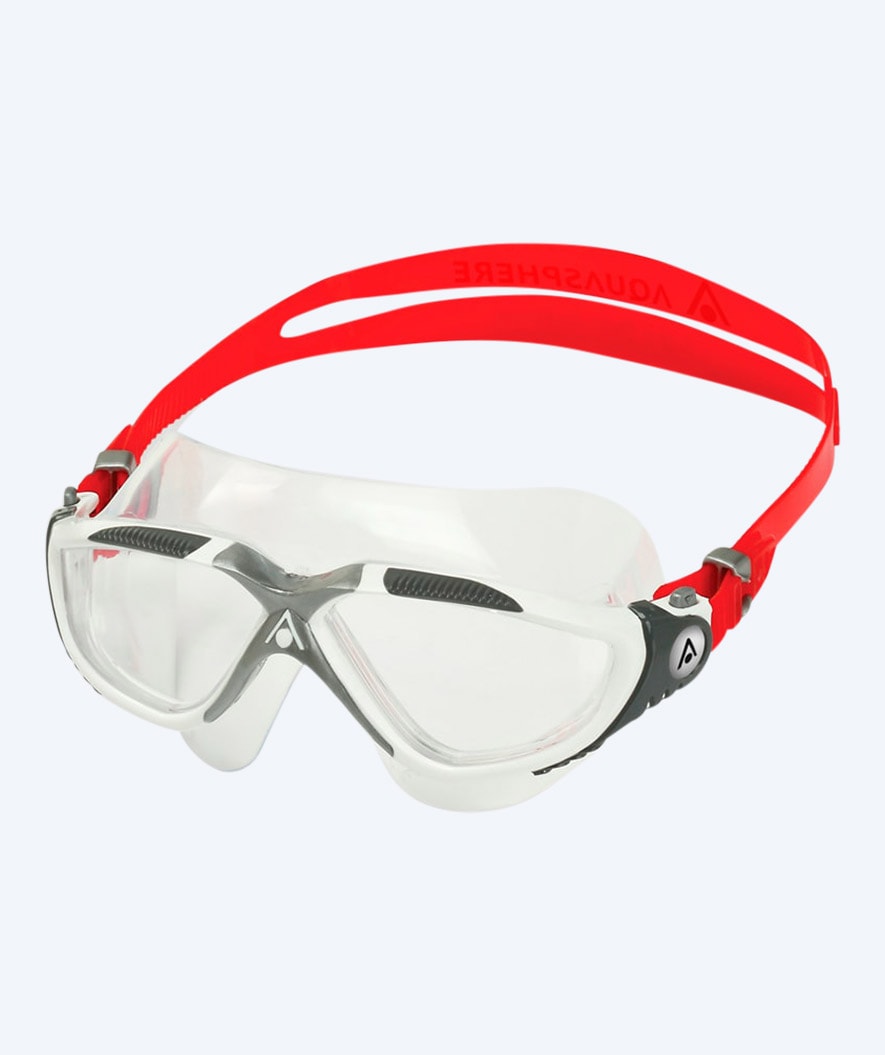Aquasphere Schwimmmasken- Vista - Weiß/Rot (klare Linse)